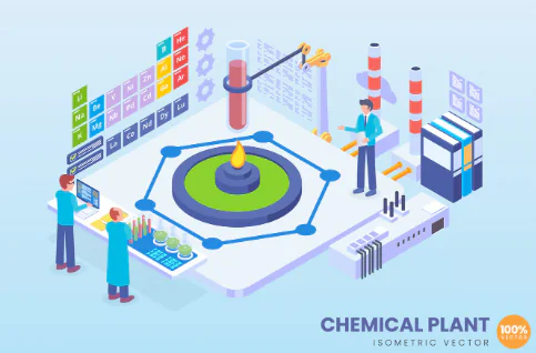 Isometric Robotic Process Automation Vector