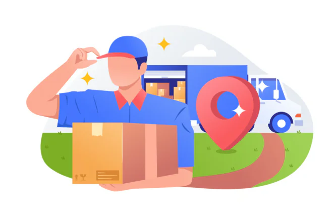 Delivery Courier Vector Illustration