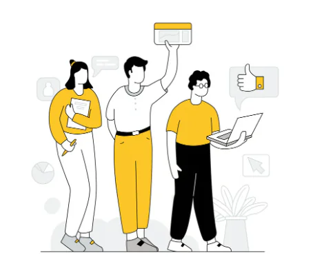 Professional Web Design Team - Flat Vector