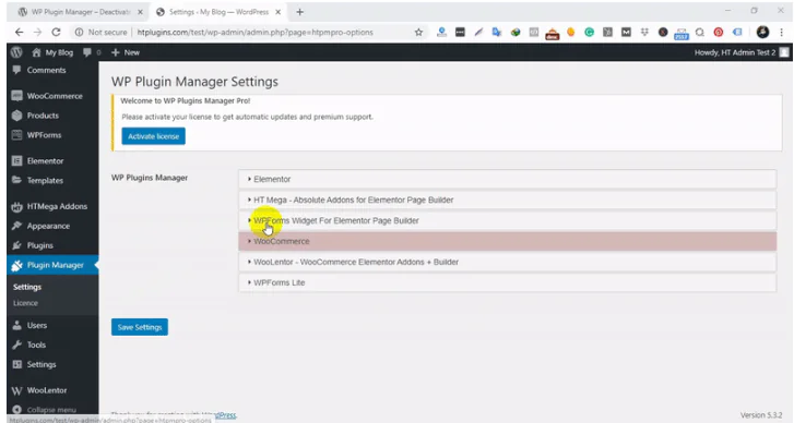 WP Plugin Manager Pro - Deactivate plugin per page