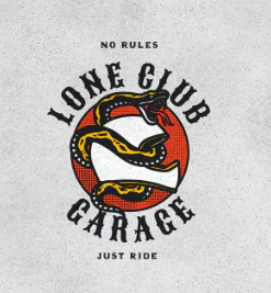 Handmade Vintage Lone Club Motorcycle Garage Logo