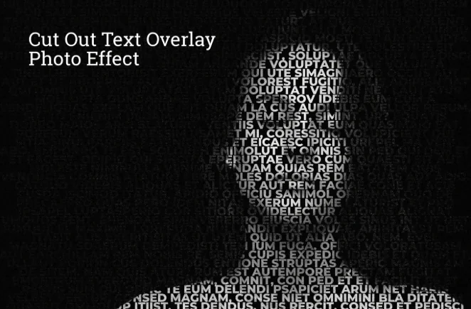 Cut Out Text Overlay Photo Effect